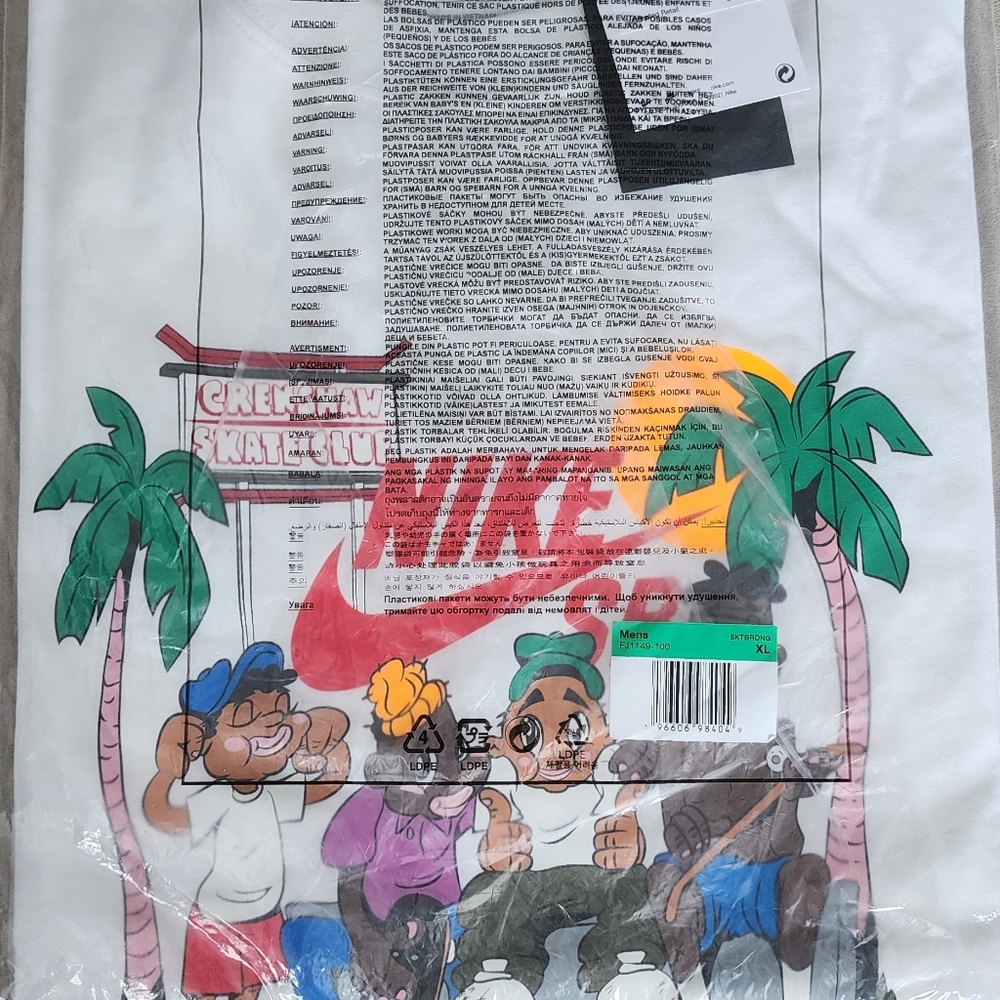 Nike SB Crenshaw Skate Club Graphic Tee White Men’s XL NWT - Picture 7 of 10